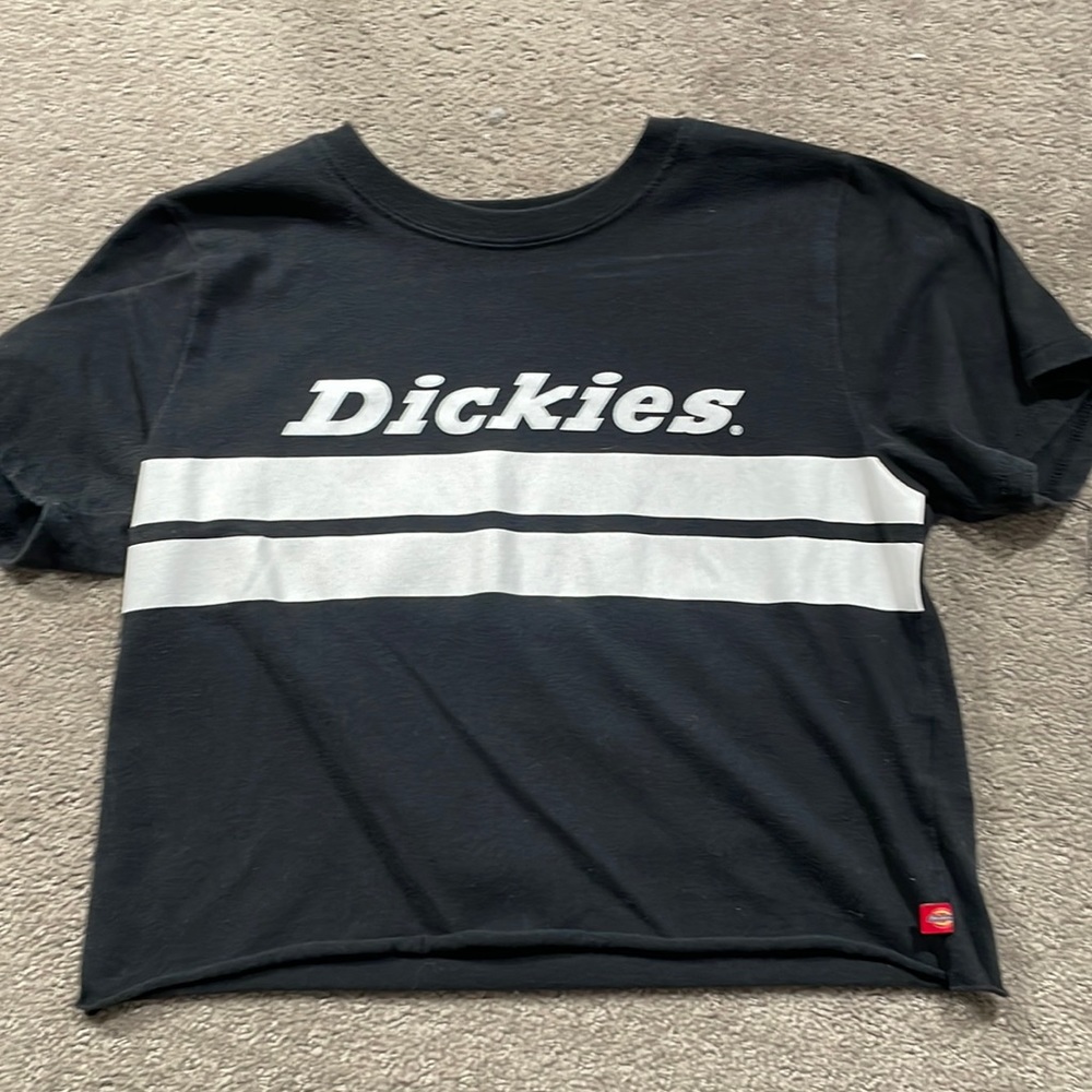 Dickies cropped black t-shirt ; S